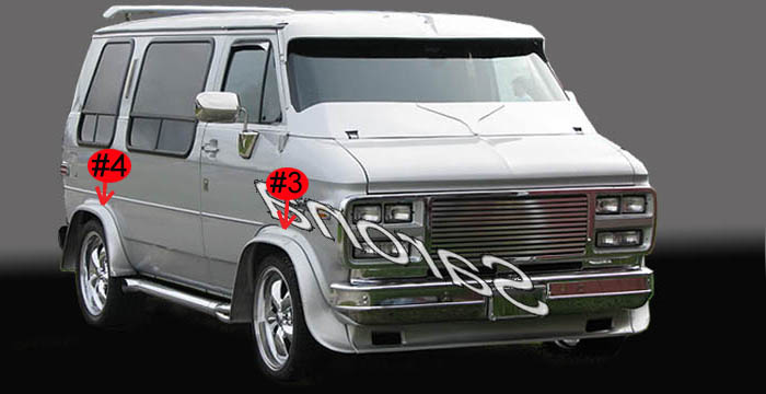 Custom GMC Vandura Van  All Styles Body Kit (1970 - 1995) - $1080.00 (Part #GM-029-KT)